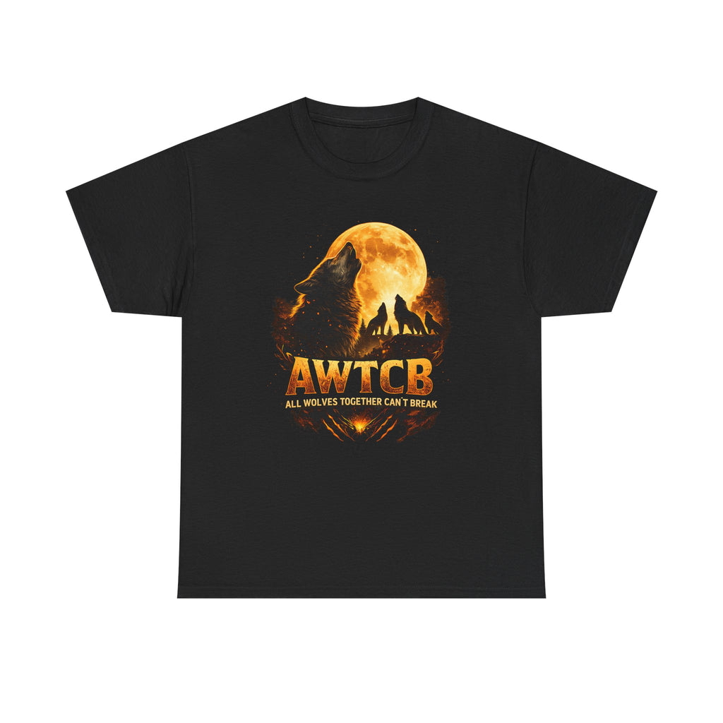 AWTCB Werewolf Moon T‑Shirt — 'All Wolves Together Can't Break' Graphic Tee